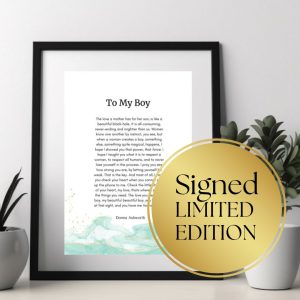 TO MY BOY SIGNED COPY DONNA ASHWORTH